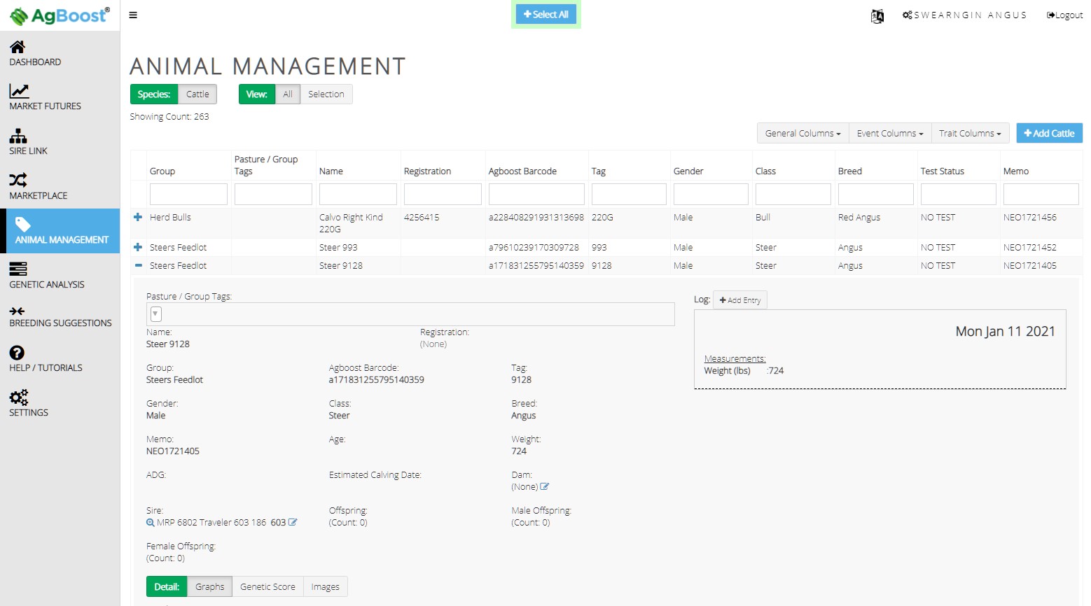 Herd Performance Data & Inventory